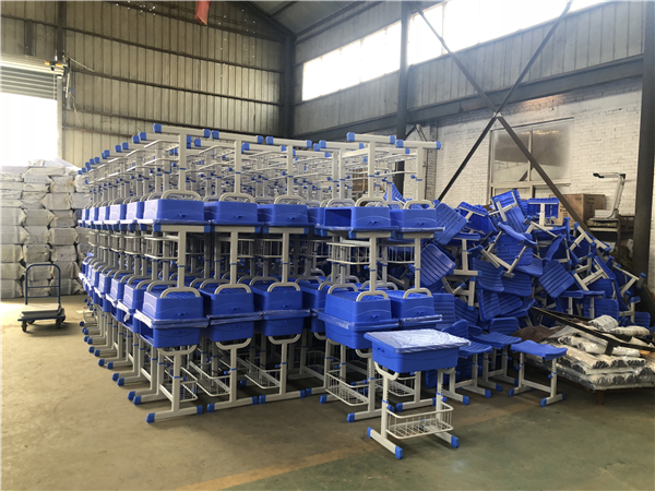 ABS深藍色單人課桌椅